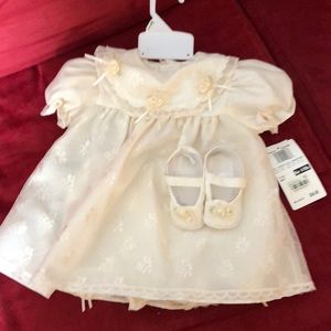 Gorgeous creme dress with booties from Macy’s